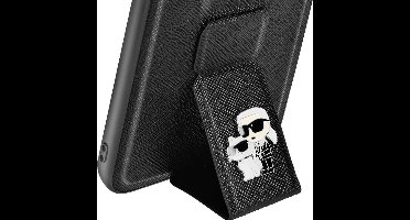 Karl Lagerfeld, Case Geschikt voor Samsung Galaxy S23 FE Standaard Ondersteuning Handvat Hold, Zwart