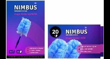 NIMBUS Magic Duster Starterkit Handvat + 44 Navullingen Pakket - Geschikt voor Swiffer