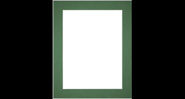 Passe-Partout Fotomaat 10x15 cm - Lijstmaat 20x25 cm - Groen Bos - Museumkarton - Fotolijst niet inbegrepen