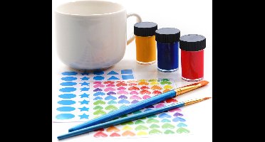 Kikkerland Creatieve DIY Set - Beker Versieren