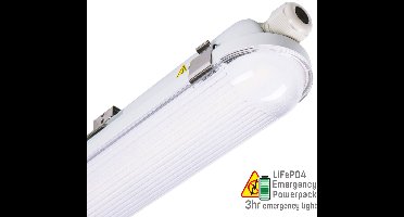 LED's Light PRO LED TL armatuur met noodaccu 150 cm 7200 - 4 lichtstanden - 47W - Buislamp