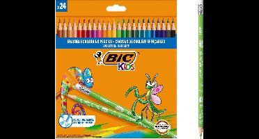 BIC Kids Illusion - Kleurpotloden - Kinderen en volwassenen - Verschillende Kleuren - Potlood - 24 Stuks