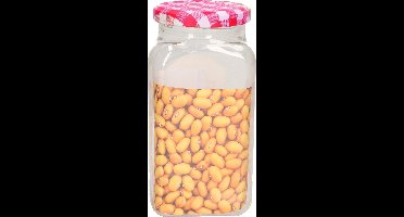 Plasticforte Weckpot/inmaakpot Classic - 600ml - kunststof - draaideksel - roze - D7 x H15 cm