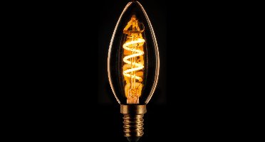 ETH Kaars spiraal filament LED 4w E14 230v 2200k dimbaar goud