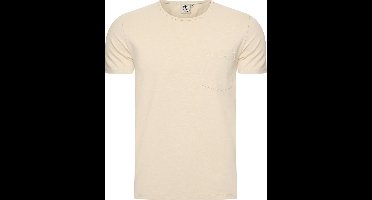 Mario Russo T-shirt - T-shirts Heren - Katoen - 3XL- Beige