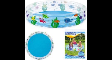 Bestway Kinderzwembad Ocean Life 152 x 30 cm - Opblaasbaarzwembad