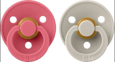 Bibs - Fopspenen - Maat 2 - Coral & Sand - 6-18 mnd - 2 stuks