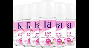Fa Deo Roll-on Women - Pink Passion 50 ml - Voordeelverpakking 6 stuks