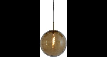 Light & Living Hanglamp Magdala - Bruin Glas - Ø48cm - Modern - Hanglampen Eetkamer, Slaapkamer, Woonkamer