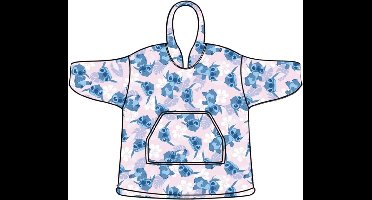 Disney Lilo & Stitch Hoodie Fleece deken, Flower - Kind - One Size (7-14 jaar) - Polyester