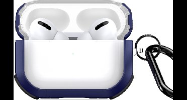 Mobigear Hoesje geschikt voor Apple AirPods Pro 1 Hardcase Hoesje | Mobigear Shockproof - Donkerblauw