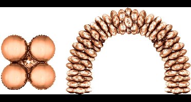 Folieballonnen Ballonnenboog Rosé Koper Rond (10st)