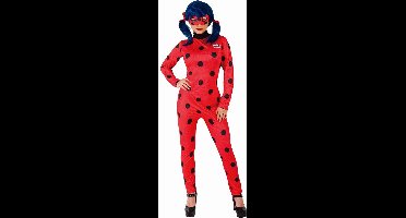 Rubies - Lieveheersbeest Kostuum - Miraculous Ladybug Lieveheersbeestje Rood Met Stippen - Vrouw - Rood - Small - Carnavalskleding - Verkleedkleding