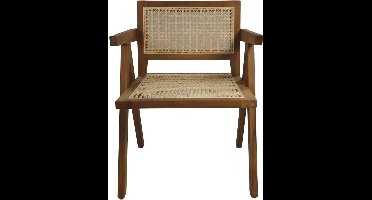 HSM Collection-Fauteuil Accent-58x60x79-Naturel-Teak/Rotan