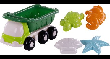 Cavallino Strand Kiepwagen met 4 Zandvormen Groen