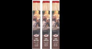 Fancy Flames BBQ/Barbecue lucifers - 30x - lange lucifers - 21 cm