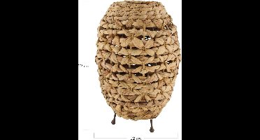 DKNC - Tafellamp Jack - Waterhyacint - 22x22x32cm - Bruin