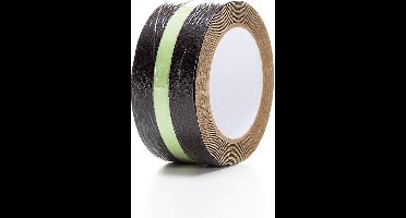 Perel Antisliptape met glow-in-the-dark-strook 5 m x 5 cm, voor binnen en buiten, zwart/groen
