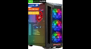 ScreenON - Game Computer / Gaming PC - Intel Core i9 - 2TB M.2 SSD - 64GB RAM - RTX 4070 Ti Super - Windows 11