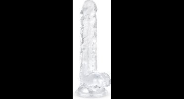 Jelly Dildo met ballen - 17 cm