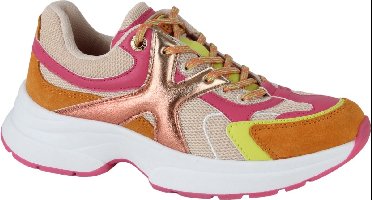 Mexx Loyce Sneakers - Leren Sneaker - Dames - Oranje - Maat 38
