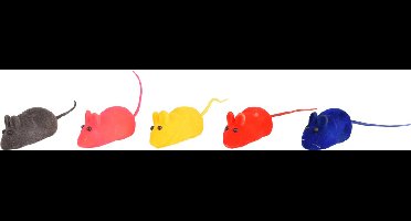 kattenspeeltje Bernard Muis Met Pieper 3 stuks - Willekeurig - 6 x 3 x 2.5 cm