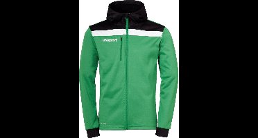 Uhlsport Offense 23 Trainingsjack Met Capuchon Heren - Groen / Zwart / Wit | Maat: 3XL