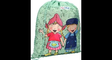 Vadobag gymtas Fien en Teun dierenvriendjes groen verstelbare schouderbanden.