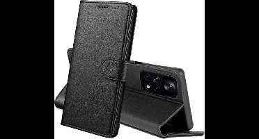 Hoesje Portemonnee voor Xiaomi Redmi Note 11 Pro / Redmi Note 11 Pro 5G Zwarte portemonnee met magnetische klep en kaartopslag