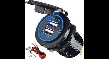 USB doorvoer aansluiting + Kabelboom 3.1A 5V inbouw lader / HaverCo