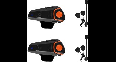 Currero Bluetooth Intercom Motorhelm - Motorhelm Headset - Intercom Communicatiesysteem Motor Helm - Waterdicht - 2 Stuks