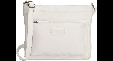 Beagles Murcia Crossbody Schoudertas met Handige Ritsvakken - Dames Tas - Wit