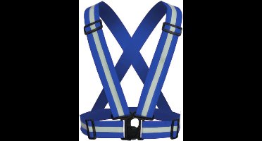 New Age Devi - Reflecterend veiligheidsvest - harnas vest - hardloopvest – kruisgordel - blauw