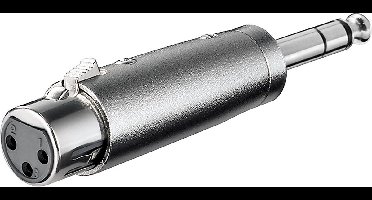 XLR-adapter AUX-aansluiting, 6,35 mm stereo mannelijk naar XLR vrouwelijk