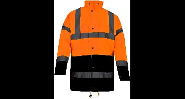 M-Wear 4-in-1 parka 0981 fluo oranje/marineblauw maat XXXL