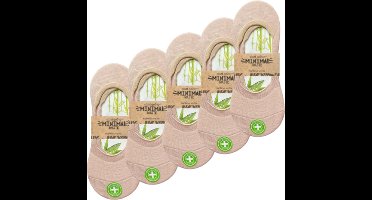 green-goose® Bamboe Footies | 5 Paar | Sneakersokken | Beige beige | Anti zweet | 36 - 41