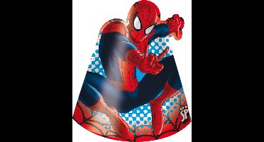 Marvel - Spiderman - Spider-man - Feest hoedjes - Party hoedjes - Karton - 6 Stuks.