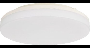 LED Plafondlamp - Plafondverlichting - Badkamerlamp - Andres - Opbouw Rond 15W - Waterdicht IP54 - Helder/Koud Wit 6400K - Mat Wit - Kunststof