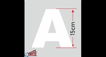 Plakletter A wit 15 cm hoog