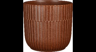 Mica Decorations Plantenpot - bruin - D17.5xH16 cm - keramiek - bloempot