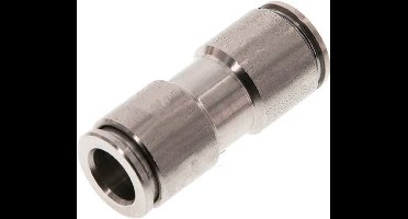 2x Rechte pneumatische insteekkoppeling - 6 bar - 12mm - RVS