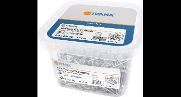 Ivana Spaanplaatschroef Emmer Verzinkt Platkop Met Snijpunt TX-20 4.0x60/36 - 1250 Stuks