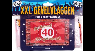 XXL Gevel vlag - 40 jaar getrouwd