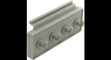 ProPlus Tentrail kapstok - 4 haken - kunststof - 15 x 6 cm