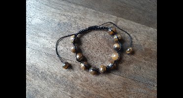 Tijgeroog Shamballa Armband (10 mm)