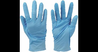 MM Eurotool Poedervrije nitril wegwerphandschoenen - XXL - Blauw - 100 stuks