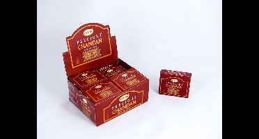 HEM Wierook Kegels / Cones - Indiase Sandelhout / Chandan (Precious) - Voordeelbox (12 Pakjes / 120 Kegels)