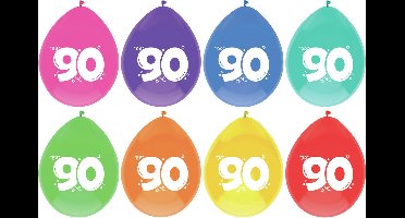 Haza Ballonnen - 90 jaar - leeftijd verjaardag - 16 stuks - 29 cm
