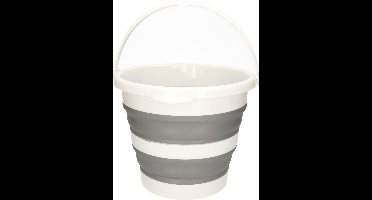 Benson opvouwbaar emmer grijs 10L - camping / handwas afwasteil