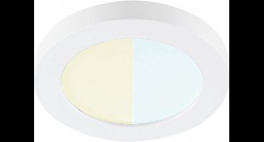 IP44 Inbouwspot Sanna met Philips HUE White Ambiance - spot - Wit - rond - voor badkamer / overkapping / buiten - IP44 - GU10 - Buitendiameter: 80MM - boorgat: 60-73MM - min. Inbouwdiepte: 60MM
